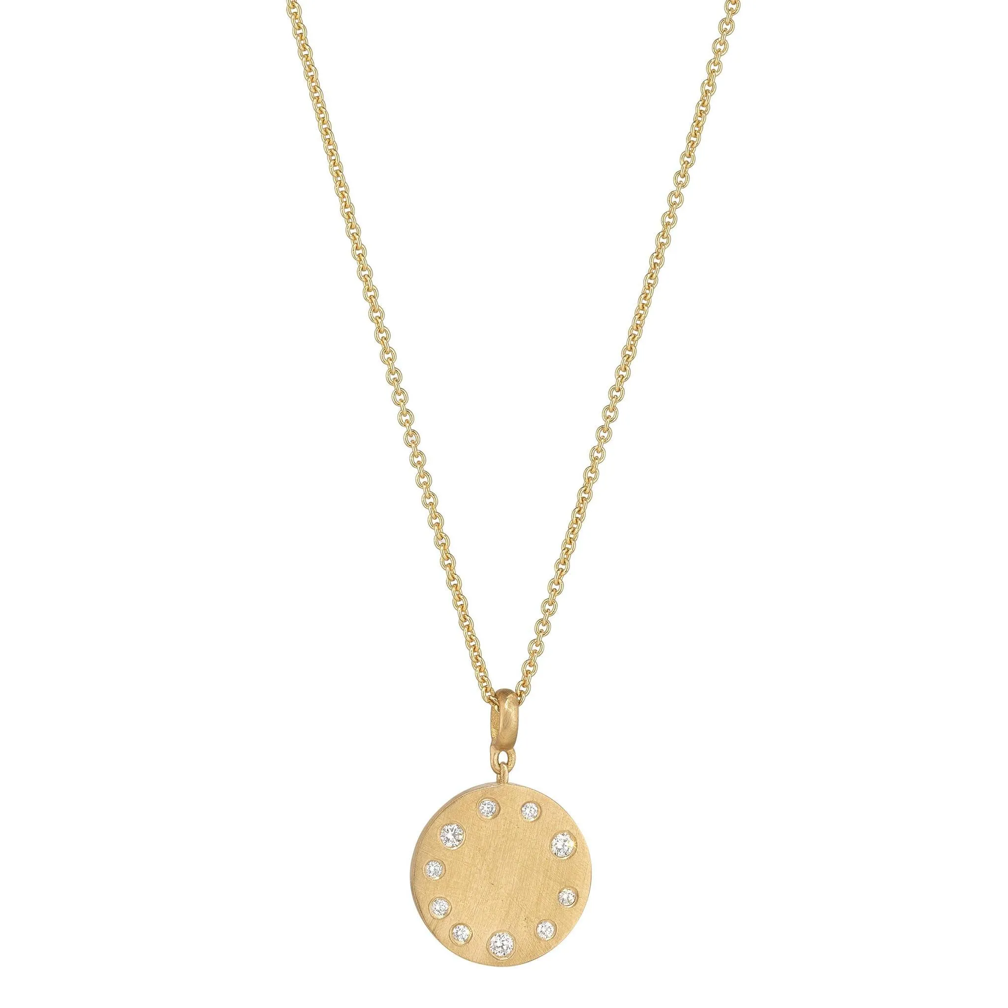 Milestone Classic Diamond Pendant Necklace – 18kt Gold