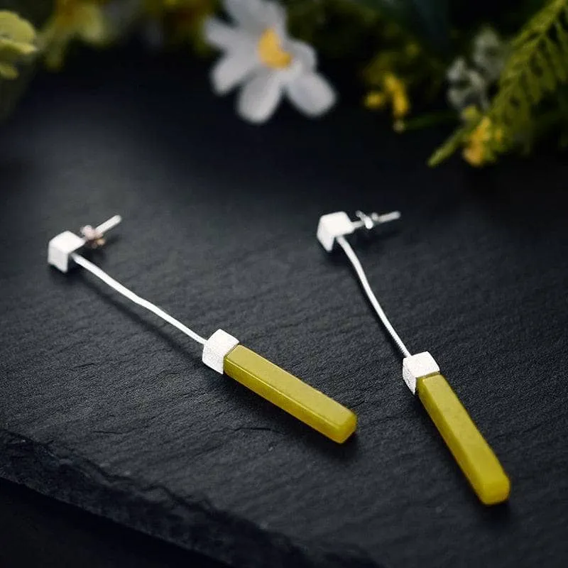 Minimalist Square Dangle Earrings