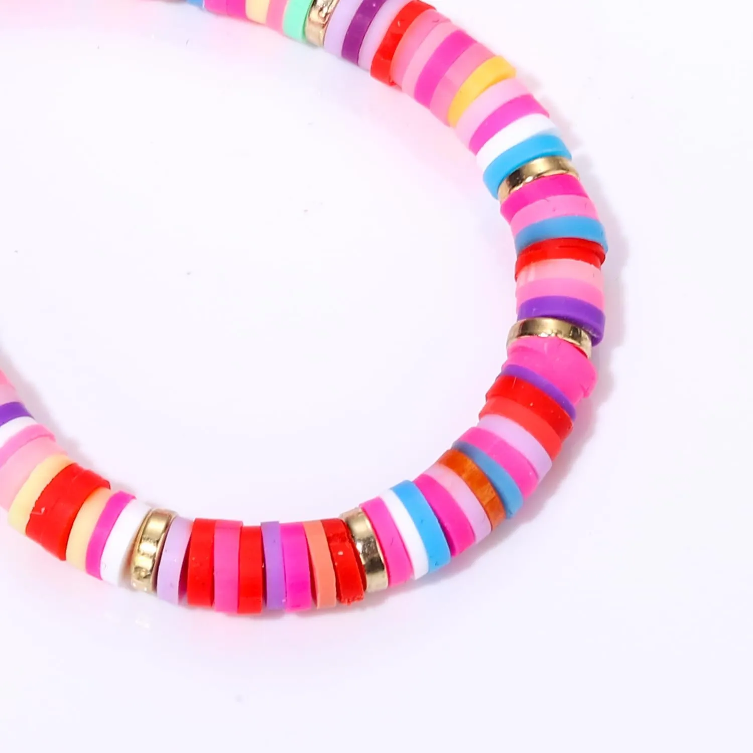 MOLOCH Surfer Heishi Earrings Rainbow Colorful African Vinyl Disc Beaded Drop Dangle Stud Earrings Fun Summer Tribal Jewelry