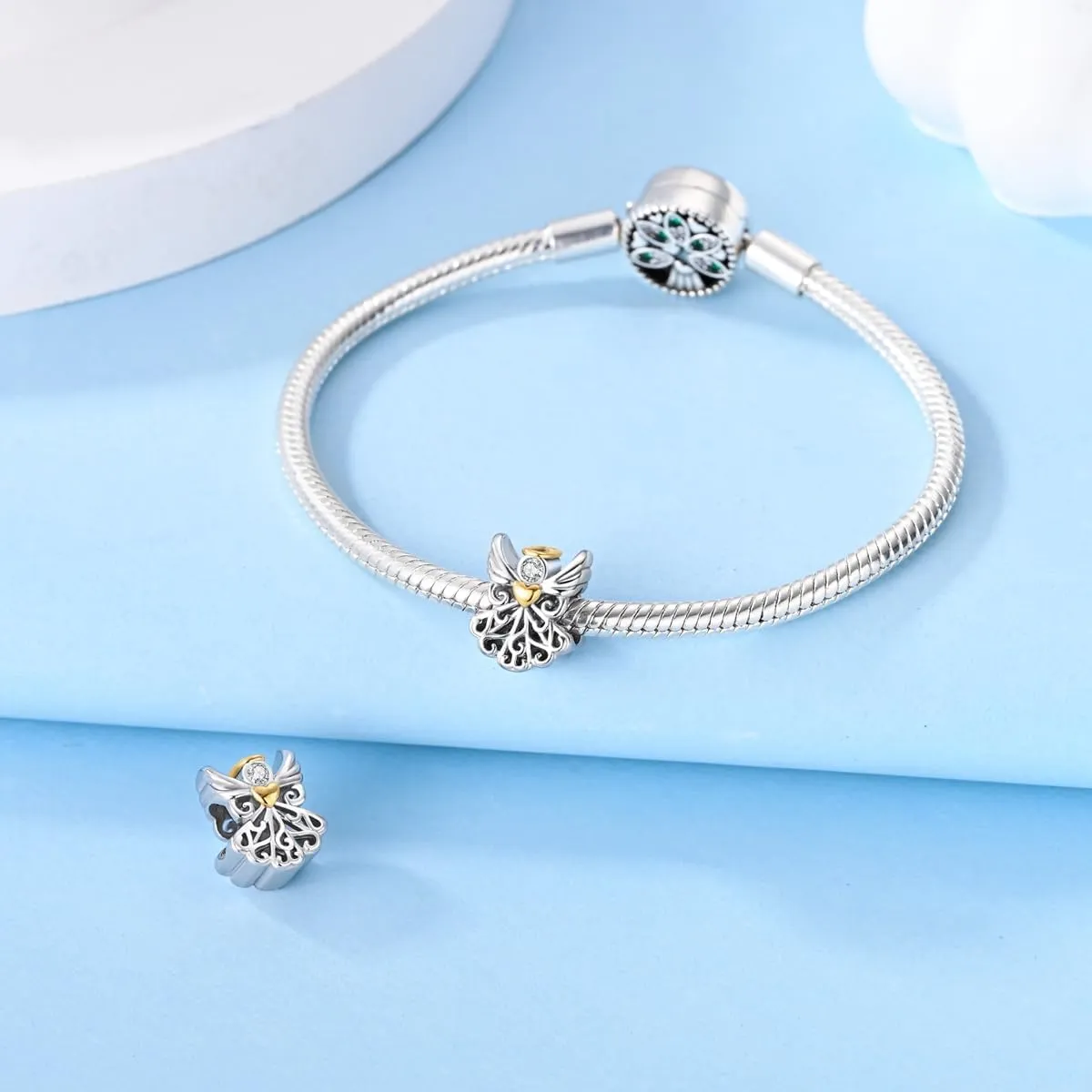 MULA 925 Sterling Silver Charms for Bracelets and Necklaces Cat Summer Dangle Pendants Camera Beads Charms Jewelry Charm for Women