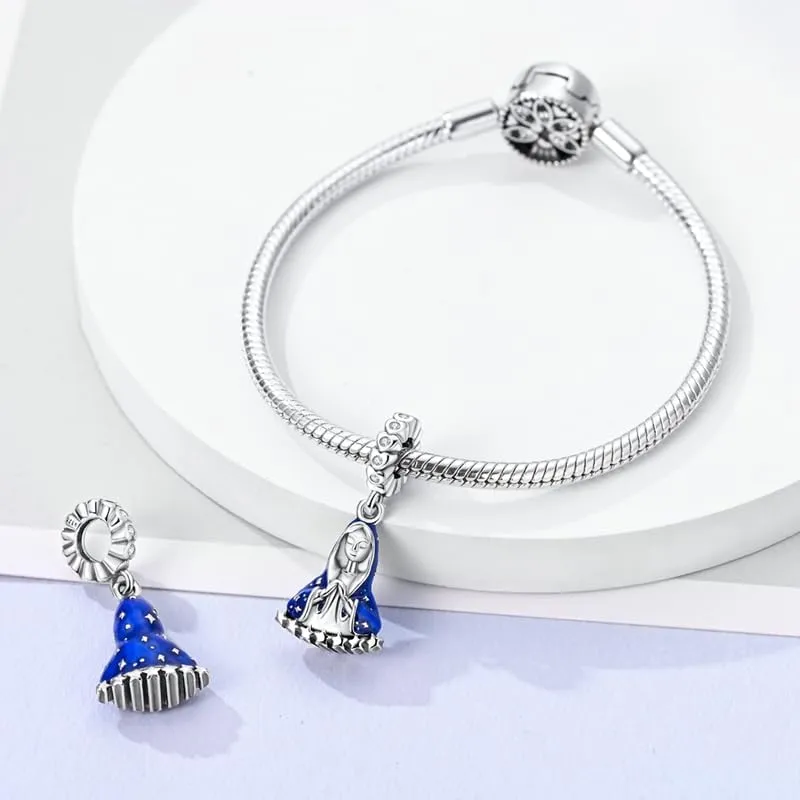 MULA 925 Sterling Silver Charms for Bracelets and Necklaces Family Letters Dangle Pendants Airplane Travel Beads Family Tree Jewelry Charms for Women
