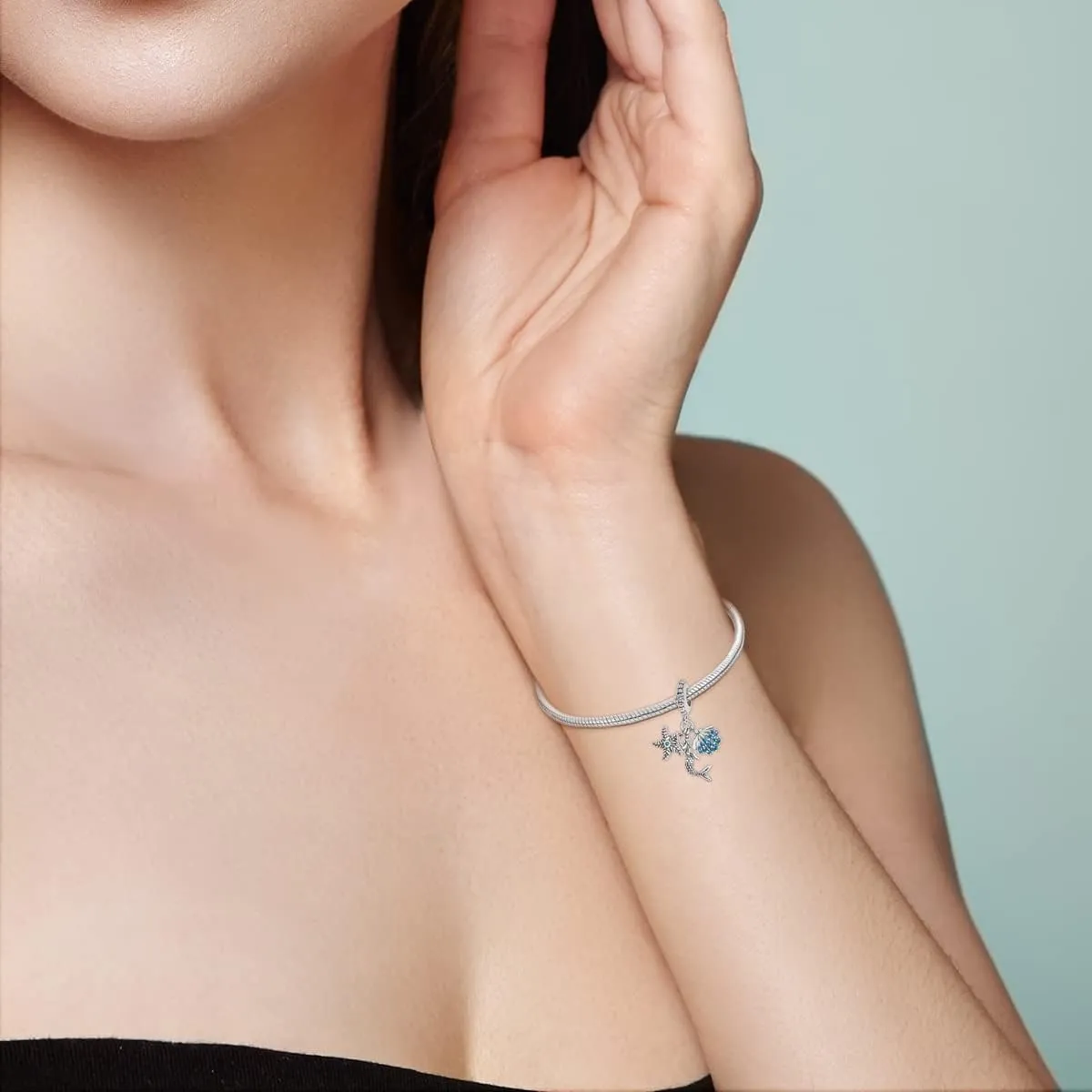 MULA 925 Sterling Silver Charms for Bracelets and Necklaces Lipstick and Bag Dangle Pendants Tower Camera Beads Jewelry Charms for Women