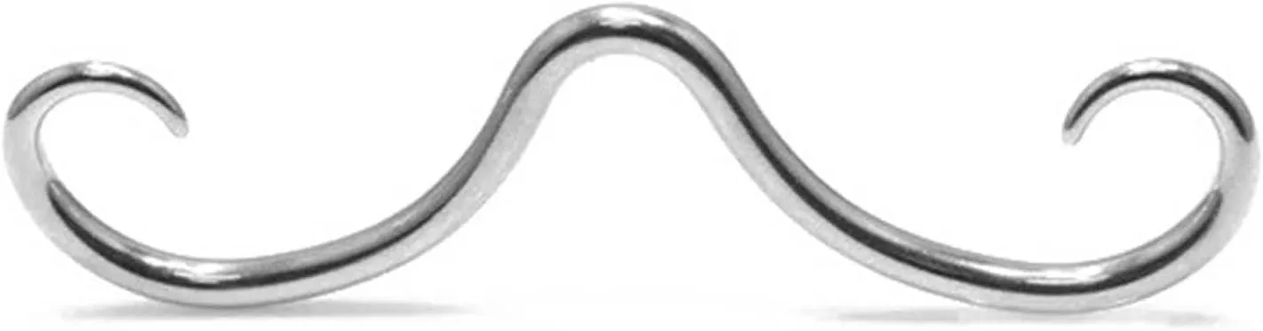Mustache Septum Ring Mustache Nose Ring Classic Trendy Body Jewelry Nose Piercing Jewelry for Costume Party Anniversary Men