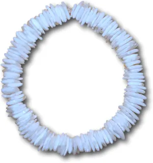 Native Treasure Mens and Womens BRACELET Polished White Rose Clam Chips Ark Shell Stretch Bracelet From the Philippines