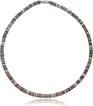 Native Treasure Mens and Womens Summer Beach Party Necklace From the Philippines, Special Violet Oyster Ark Shells