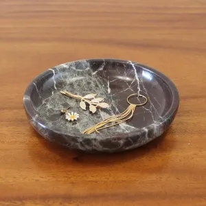 Natural Marble Jewelry Dish Tray 5.5", Ring Holder, Trinket Dish for Earrings Necklaces Bracelet Watch Keys - Rosa Levanto