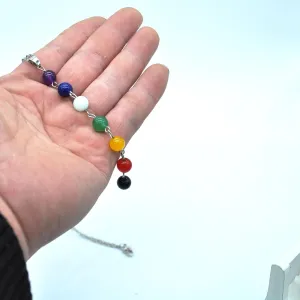 Natural Stone Colorful Bead Pendant Yoga Buddhist Bead Necklace