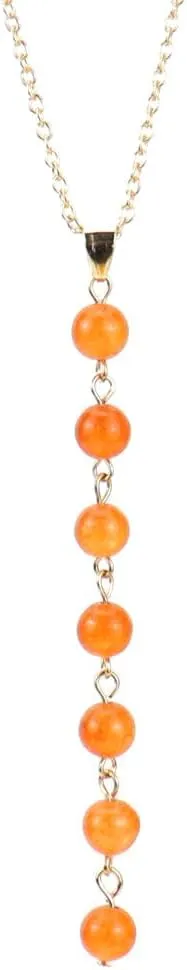 Natural Stone Multi-color Agate Colorful Bead Pendant 8mm Yoga Buddhist Bead Necklace N404