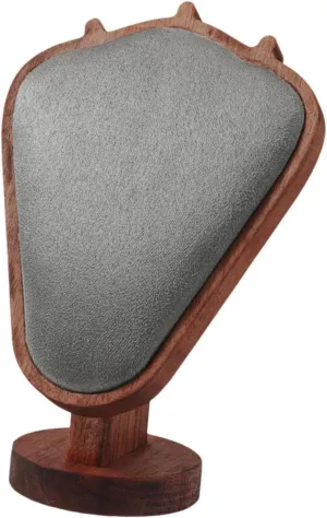 Necklace Display Stand  Wooden Jewelry Stand Organizer for Necklaces & Pendants, Mannequin Tower Model, Counter & Dresser Storage, Ideal for Retail & Home Use (GRAY)