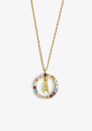 Necklace Iniziale Letter A Gold