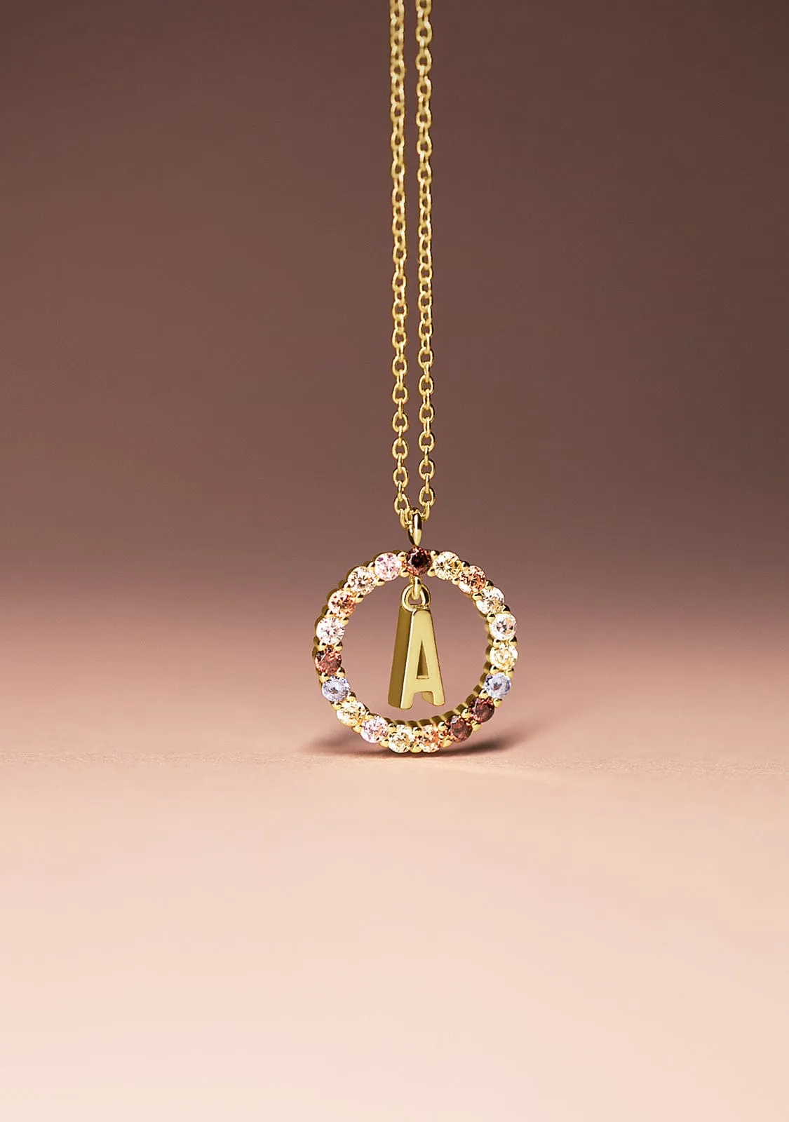 Necklace Iniziale Letter A Gold