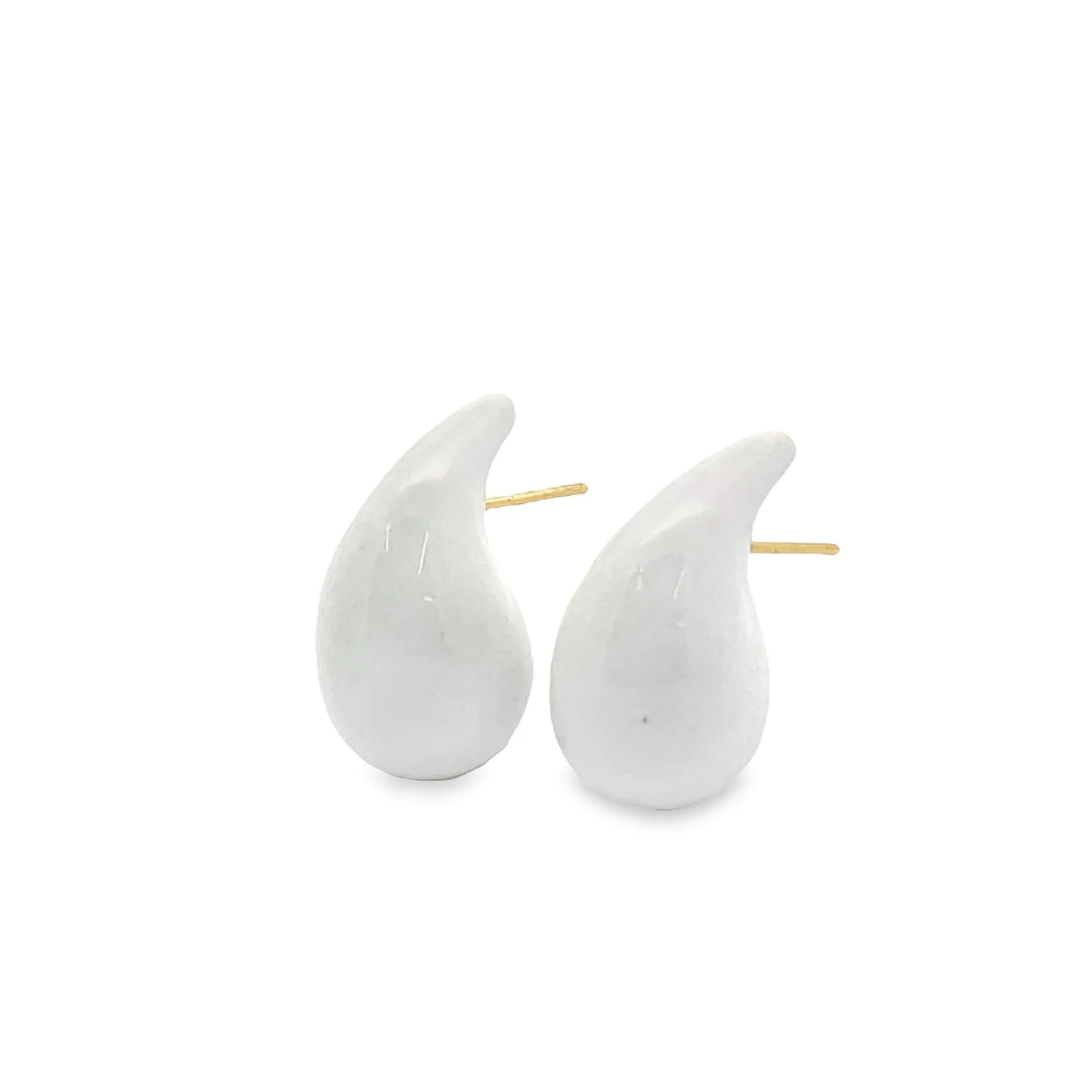 Neon Colored Enamel Water Droplet Earrings (L542)