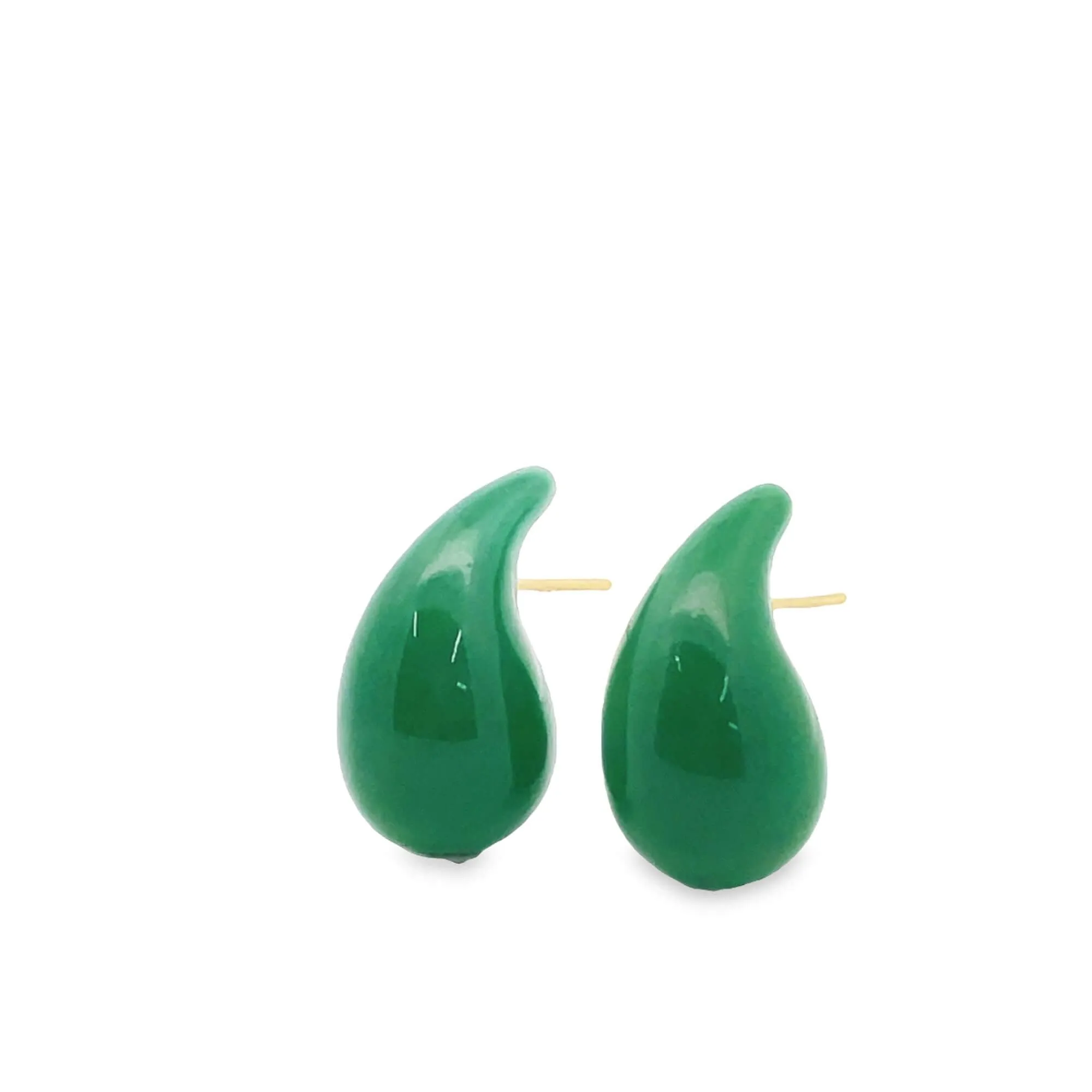 Neon Colored Enamel Water Droplet Earrings (L542)