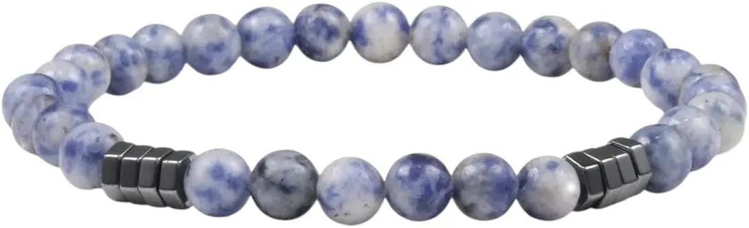 New 2025 Classic 6Mm Geometric Bead Simple Strand Bracelet Natural Lava Stone Bangls Men Women Prayer Yoga Charm Jewelry Findings Fashion Trendy Accessories Creative Gift