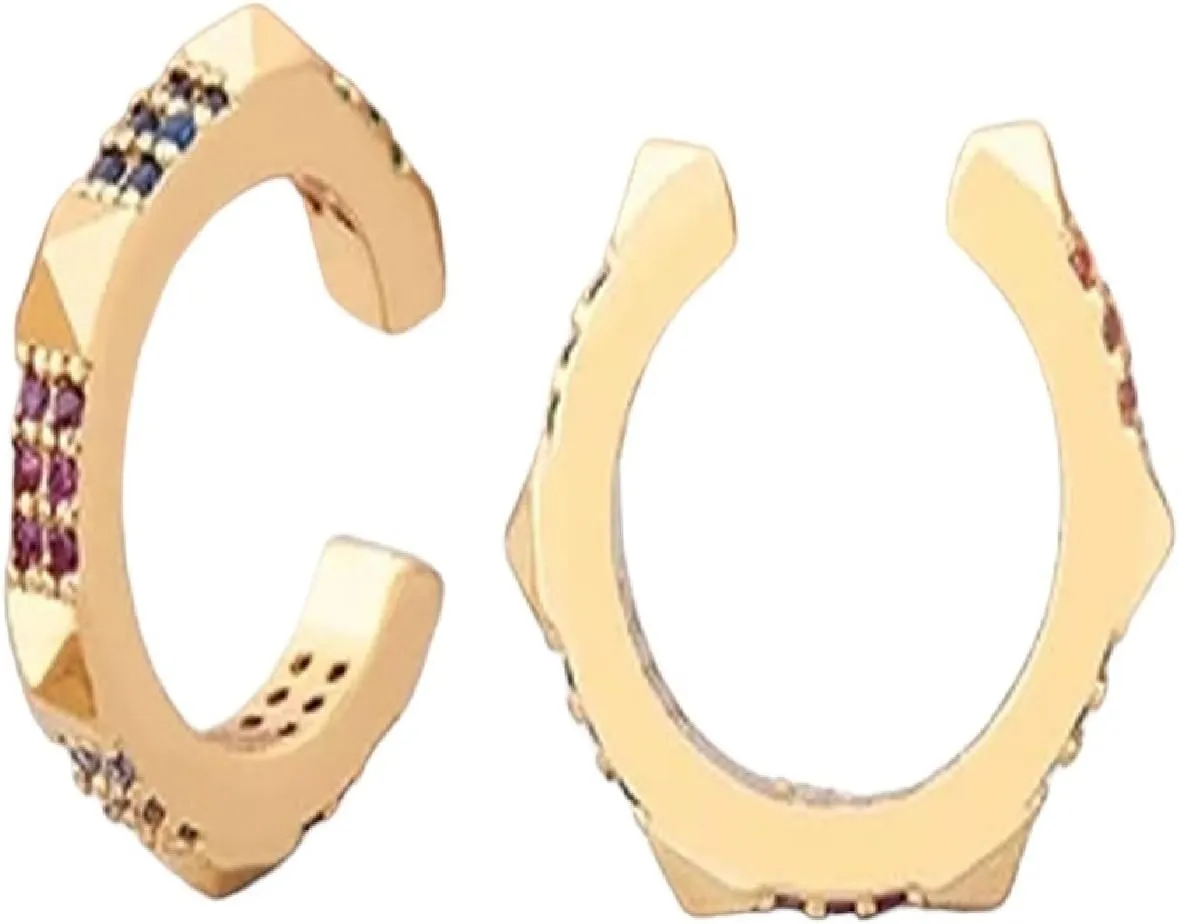New 2025 Classic Copper Cz Crystal Ear Cuff C Shaped Ear Clips No Pierced Earrings For Women Best For Party Wedding Jewelry With For You Fashion Accessories Creative Gift