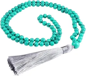 New 2026 Arrive 6Mm Black Lava Stones Necklaces 108 Beads Natural Pine Stone Mala Tassel Necklace Fashion Jewelry For Women Men Buddhist Gifts Trendy Accessories Creative Gift