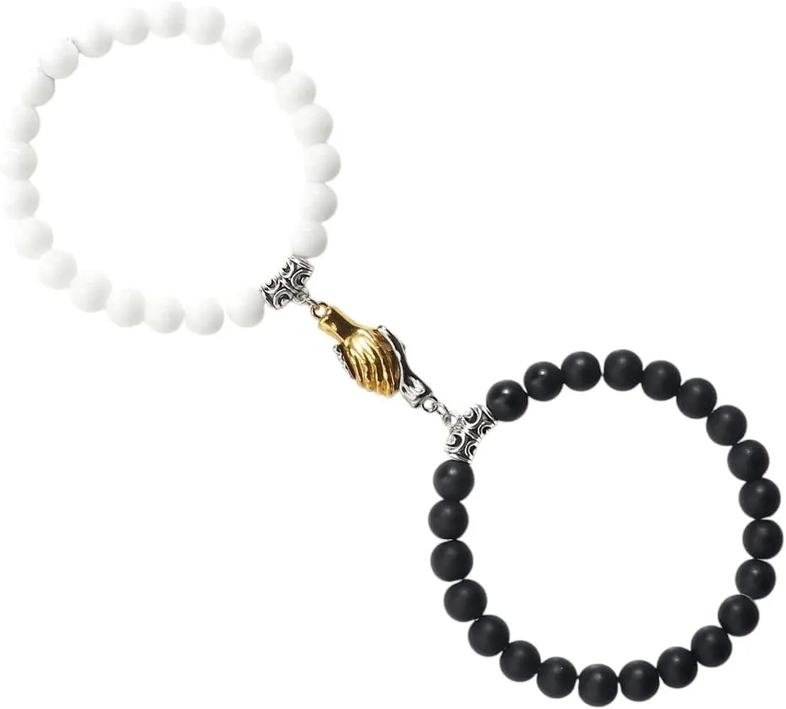 New 2026 Couple Distance Natural Stone Magnitic Beaded Bracelets Women Men Fashion Prayer Beads Lover Friendship Jewelry Gifts Trendy Accessories Creative Gift