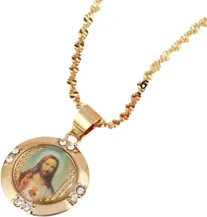 New For Trendy 2025 Jesus Portrait Necklace Pendants Women Jesus Heavenly Father Cross Portrait Necklace Christian Items Jewelry Fashion Accessories Creative Gift