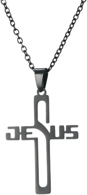 New For Trendy 2025 Praying Church Jesus Cross Pendants Necklace Stainless Steel Necklaces Chain Religious Christian Jewelry Praying Gifts Jewelry Fashion Accessories Creative Gift