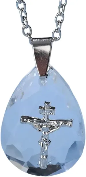 New For Trendy 2025 Transparent Crystal Cross The Passion Of Jesus Pendant Necklace Christianity Catholicism Crucifix Believer Pendants Accessories Jewelry Fashion Accessories Creative Gift