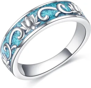 ONEFINITY Turquoise Rings S925 Sterling Silver Turquoise Ring Jewelry Gift For Women Men