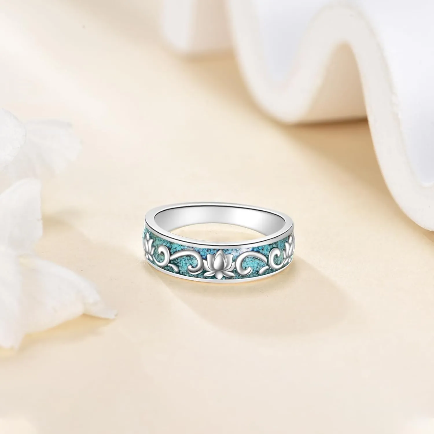 ONEFINITY Turquoise Rings S925 Sterling Silver Turquoise Ring Jewelry Gift For Women Men