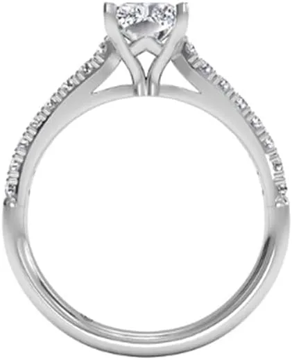 Pankaj-Store 2.20Ct Emerald Cut Lab Created Diamond Solitaire Woman's Engagement Wedding Ring 14K White Gold Finish 925 Sterling Silver Ring