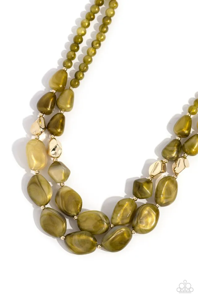 Paparazzi Necklace ~ Seize the Statement - Green