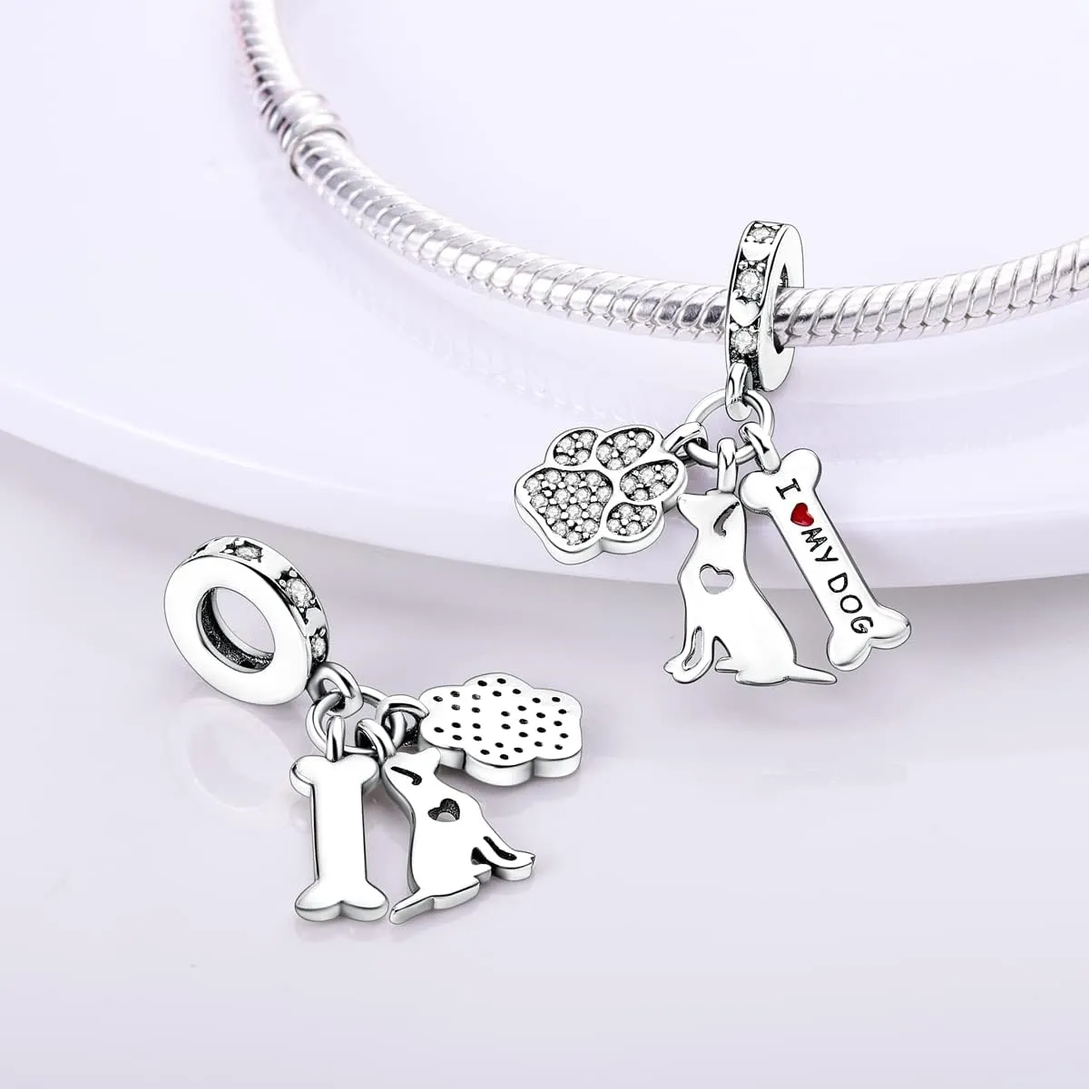 Parmuz 925 Sterling Silver Charm for Bracelet Necklace Dangle Love Mom Ocean travel Butterfly Party Charm Beads Pendants DIY Jewelry for Women