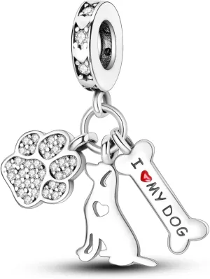 Parmuz 925 Sterling Silver Charm for Bracelet Necklace Dangle Love Mom Ocean travel Butterfly Party Charm Beads Pendants DIY Jewelry for Women