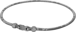 Phiten Titanium Classic Necklace - Sports Necklace Permeated with Aqua-Titanium Technology for Neck and Shoulder Tension - Elastomer Core with Micro Titanium Spheres - Gray, 22 Inch, (WS0004B)