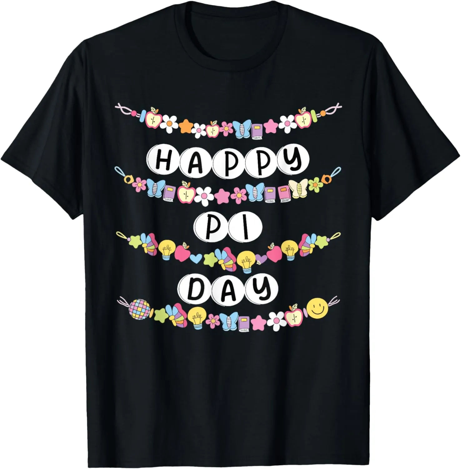 Pi Day Friendship Bracelets Fun Math Celebration T-Shirt
