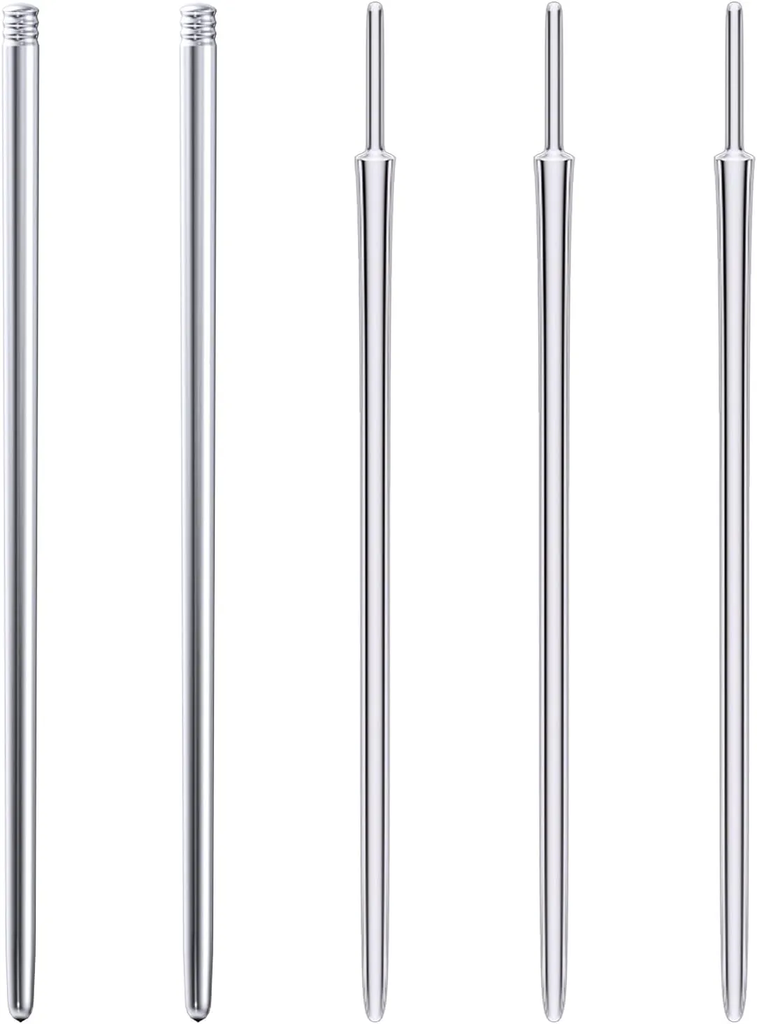 Piercing Taper 16G 18G 20G Piercing Needles Surgical Steel or titanium threadles Push in and Internal thread Nose Lip Septum Rings Stud Earrings Eyebrow Tragus Piercing Jewelry