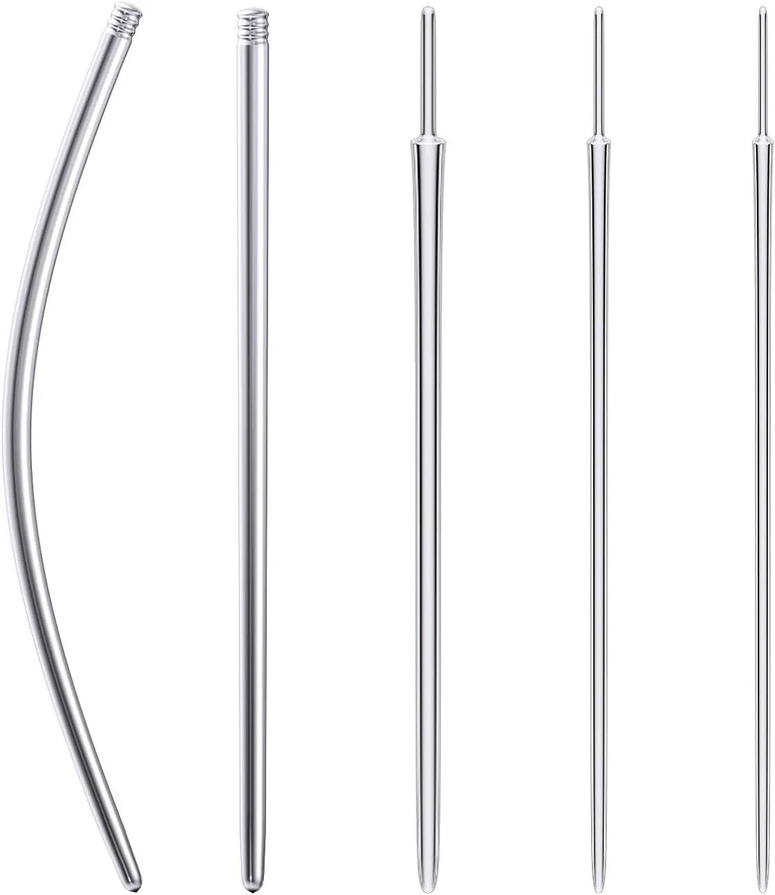 Piercing Taper 16G 18G 20G Piercing Needles Surgical Steel or titanium threadles Push in and Internal thread Nose Lip Septum Rings Stud Earrings Eyebrow Tragus Piercing Jewelry