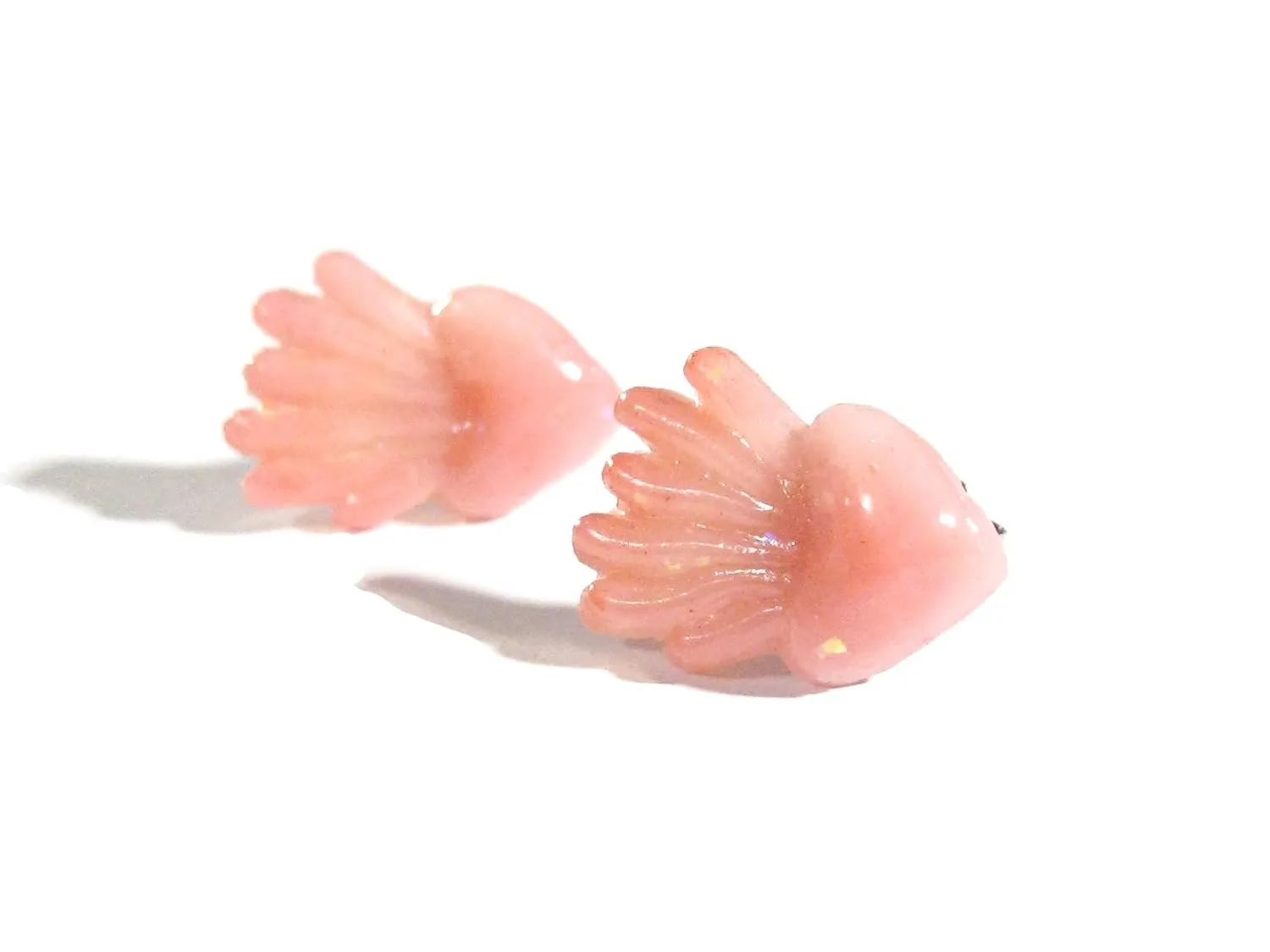 Pink Jellyfish Earrings - Glow in the Dark - Under the Sea - Tiny Food Jewelry