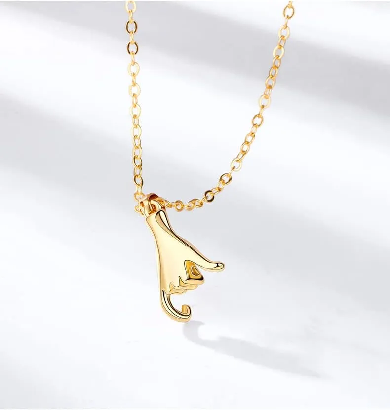 Pinky Promise Matching Necklace, Little Finger Promise Pendant Necklace for Couple BFF, Women Memorial Jewelry