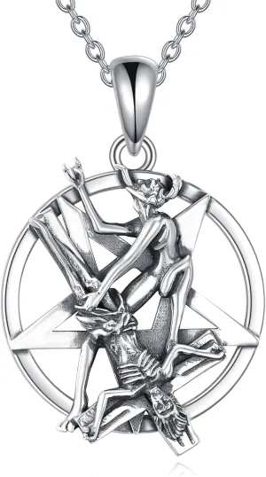 POPLYKE 925 Sterling Silver Pentagram Celtic Knot Gothic Pendant Jewelry Gifts Norse Viking Jewelry for Men Women