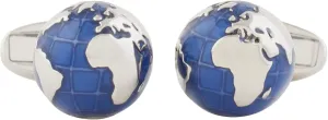 PS Paul Smith Men's Matching Globe Cufflinks, Blue, One Size