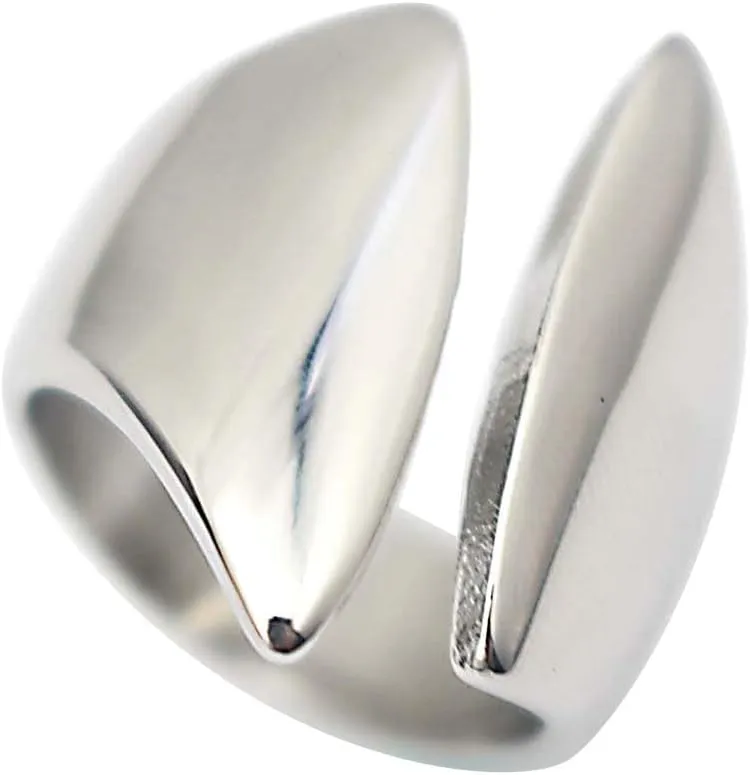 Punk Stainless Steel Silver Open Cuff Ring Midi Band Knuckle Rings Finger Statement Rings for Women Ladies