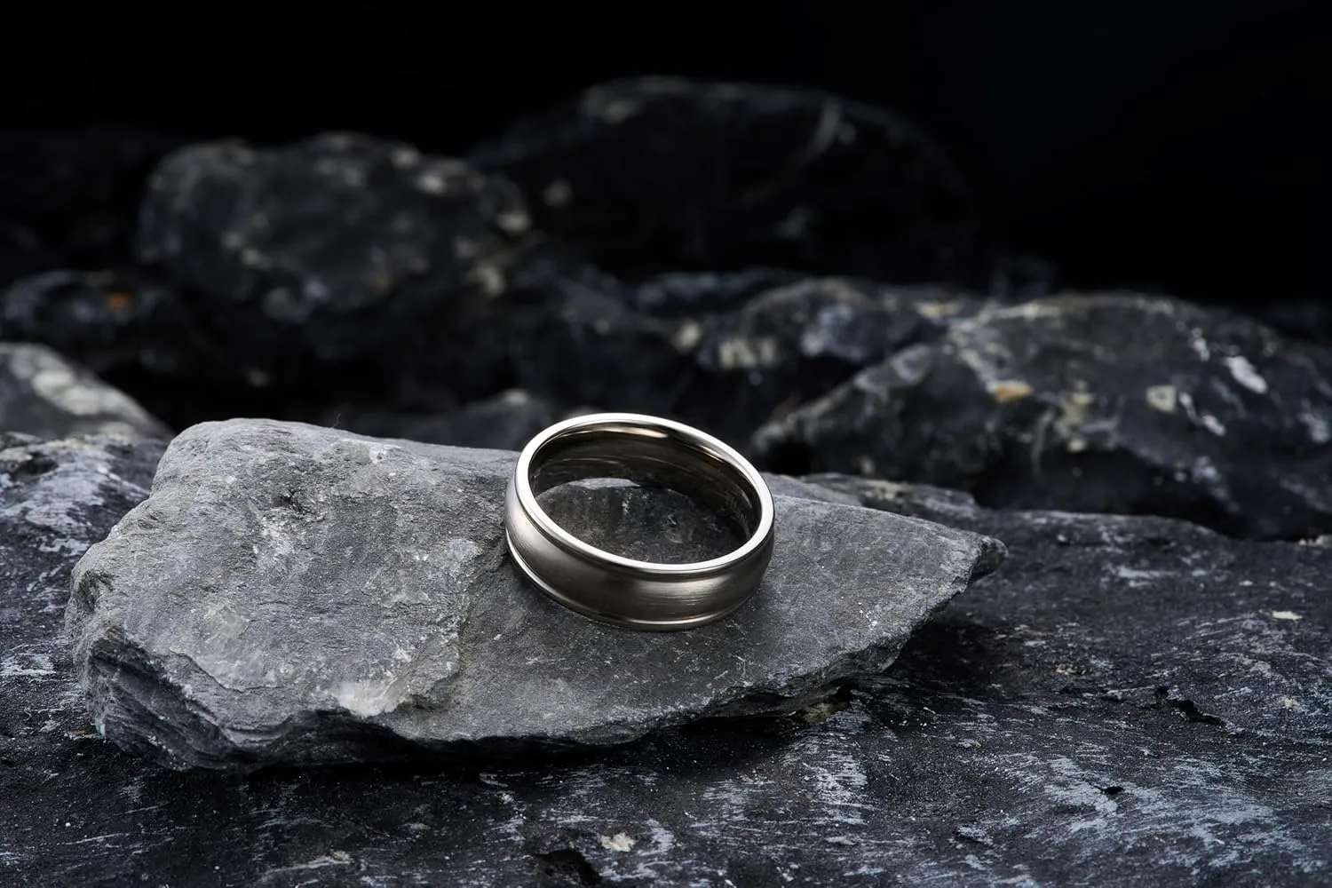 Purity Titanium Wedding Rings for Mens Women Two Grooved Line Mens Wedding Band for Everyday Wear Does Not Fade Size 9-12