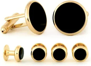 Radius Edge Black Onyx Cuff Links & Studs Set