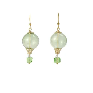 RainDesigns Custom Hot Air Balloon Dangle Earrings Design Your Own Handmade Glass Bubble Fun Balloon Jewelry14K Gold Plated Personalized Gift for Women Girl