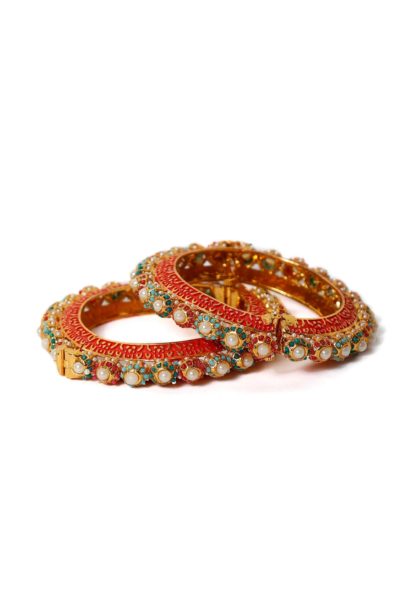 Rajasthani Floral Bangles Set Of 2