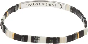 Scout Curated Wears - Good Karma Miyuki Bracelet - Sparkle & Shine Raven/Silver