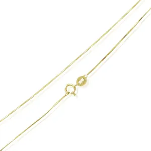 SEA OF ICE Sterling silver 1mm square snake chain necklace for women, Size 14"-36"