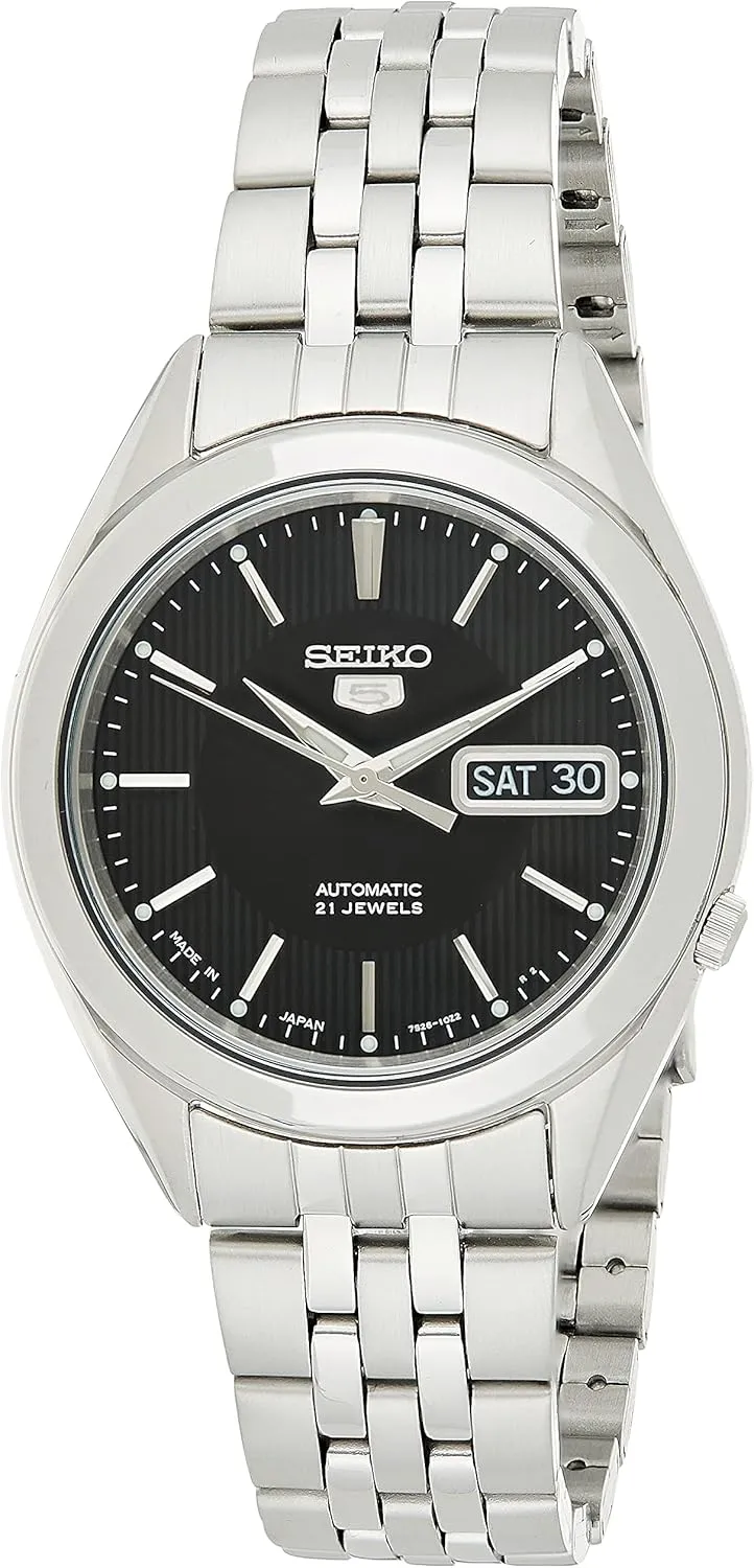 Seikostainless Steelanalog Watch for Men Snkl23J1, Silver, Classic