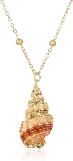 Shell Necklace for Women Natural Seashell Scallop Conch Pendant Necklace Hawaiian Boho Gold Necklaces Chain Dainty Beach Stuff Jewelry Gifts