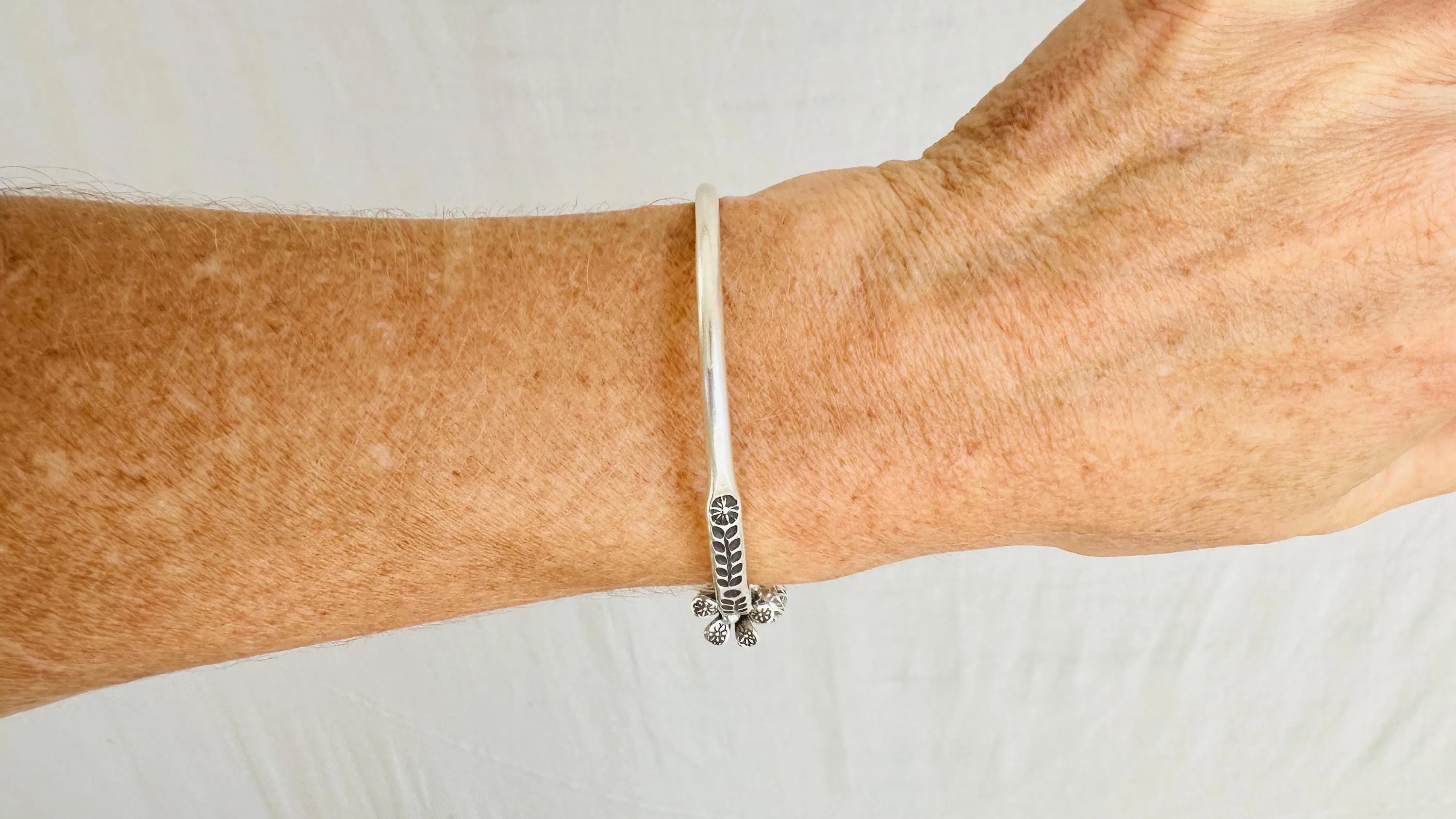 Silver Charm Bracelet. Karen Hill Tribe of Thailand. 2117