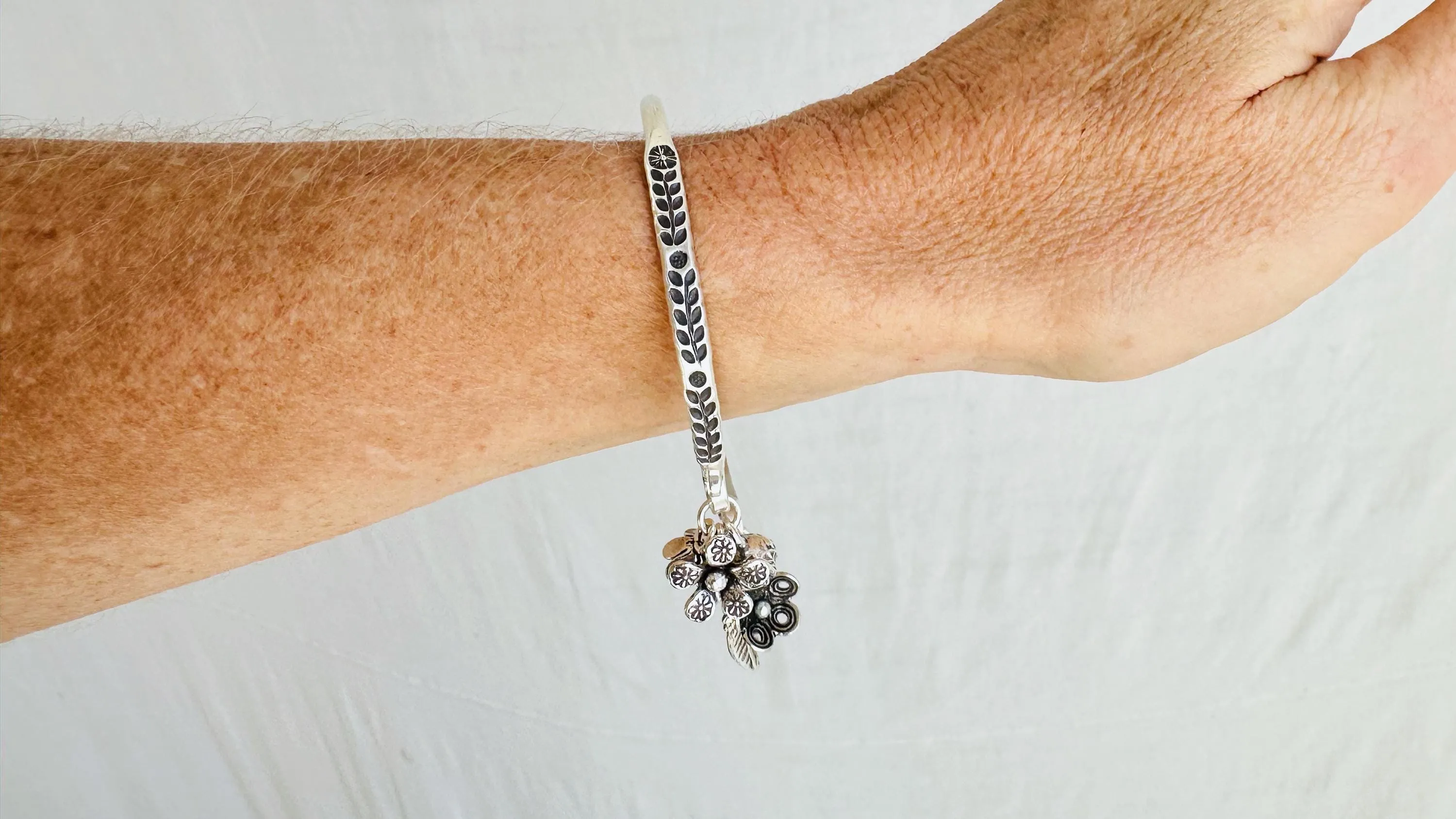 Silver Charm Bracelet. Karen Hill Tribe of Thailand. 2117