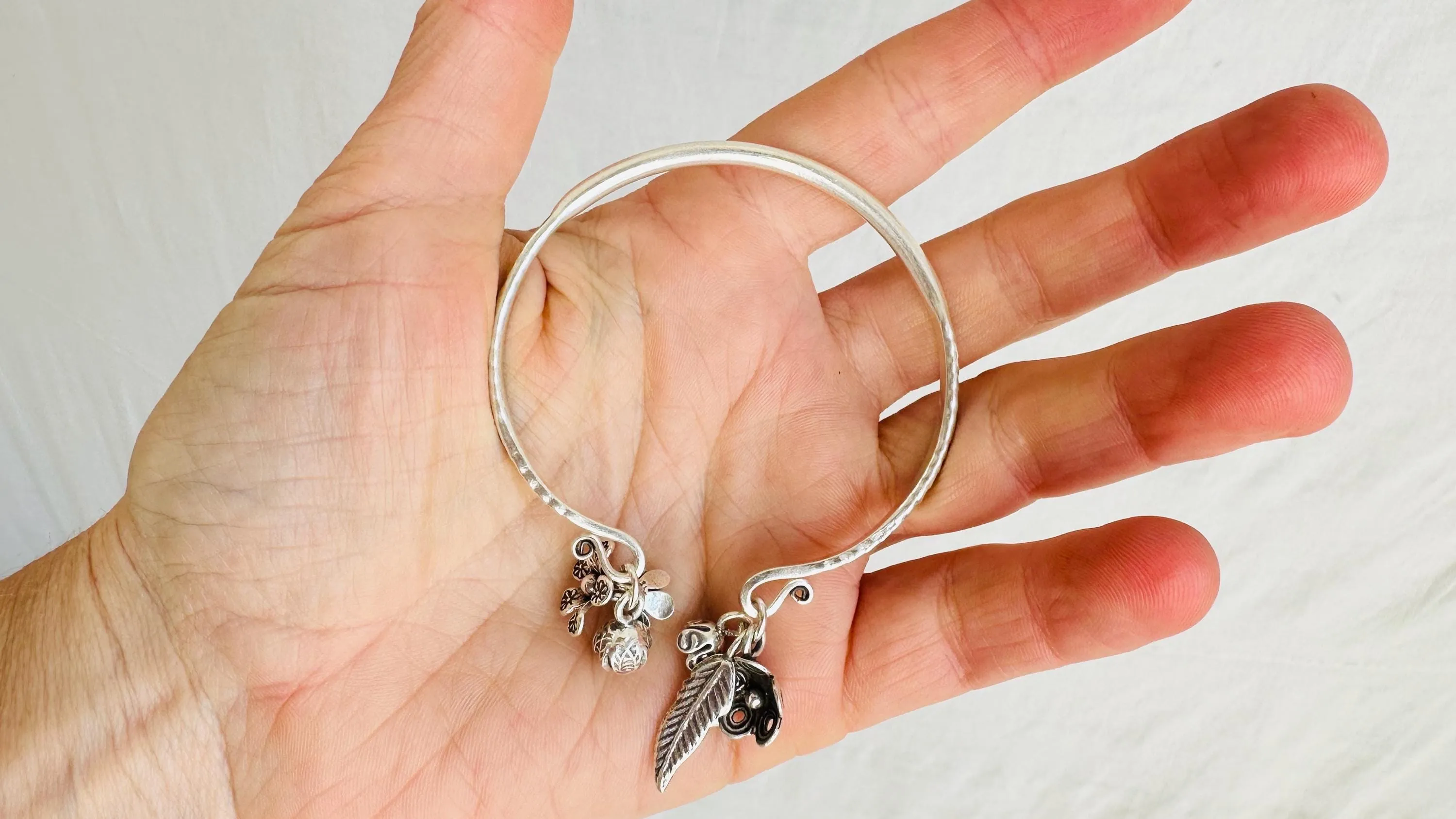 Silver Charm Bracelet. Karen Hill Tribe of Thailand. 2117